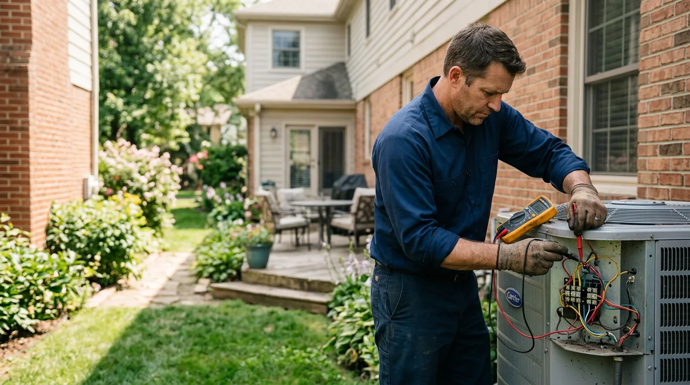 HVAC technician working near Burlington, MI